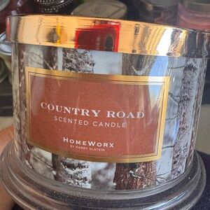 Country Road Scented Candle by HomeWorx - Brown